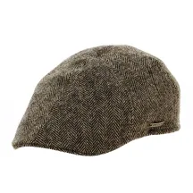 Texas Brushed Wool Herringbone Brown Cap - Stetson Reference: 19126 | Traclet Hat Shop