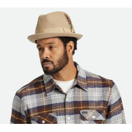 Gain Trilby Hat Wool Felt Sand - Brixton