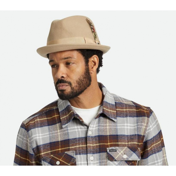 Sand Wool Felt Trilby Hat - Brixton