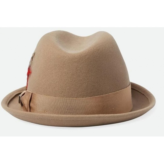 Chapeau Trilby Gain Feutre Laine Sable - Brixton