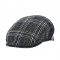Stephane Patchwork Wool Blue Flat Cap - Marone