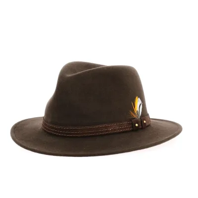 Chapeau de chasse bennett made in France marron