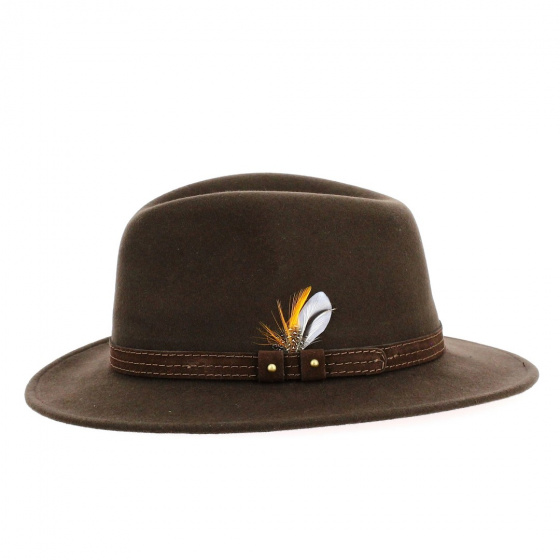 Chapeau Hugo De Chasse Feutre Marron Made in France Chapeau Hugo De Chasse Feutre Marron Made in France