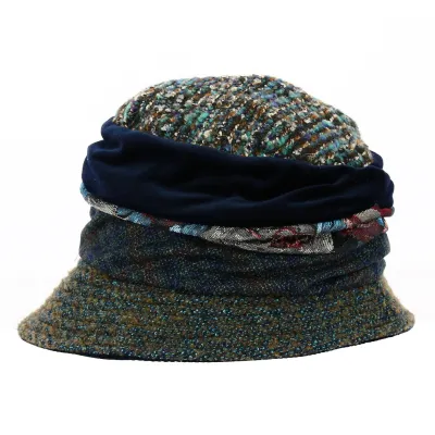 Colorado Patchwork Cotton Bucket Hat - Marone Reference: 19140 | Chapellerie Traclet