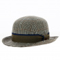 Brown Plaid Wool Bowler Hat - Alfonso d'Este