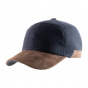Navy Wool Baseball Cap with Ear Flaps - Alfonso d'este
