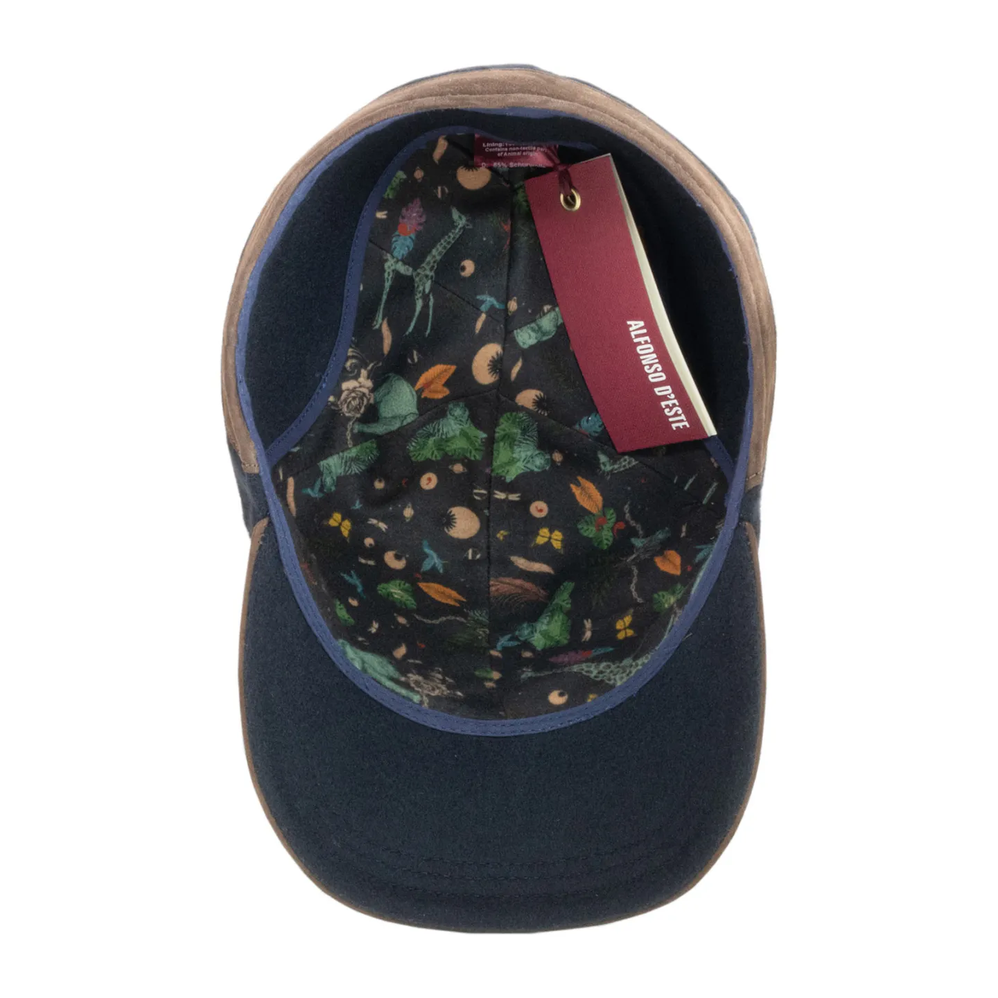 Casquette baseball Cache-oreilles Laine Marine - Alfonso d'este | Référence : 19149 | Chapellerie Traclet