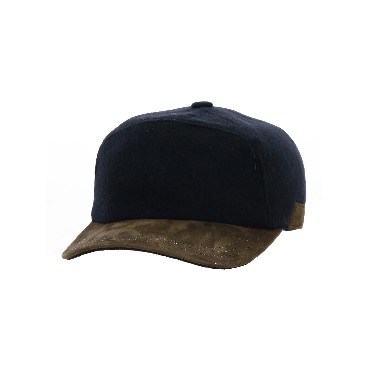 Casquette baseball Cache-oreilles Laine Marine - Alfonso d'este | Référence : 19149 | Chapellerie Traclet