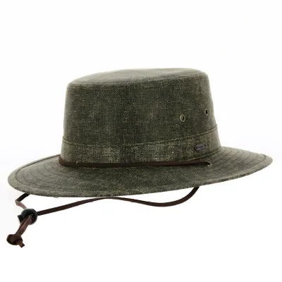 Chapeau Traveller Coton Gilles Marron - Traclet Référence : 19150