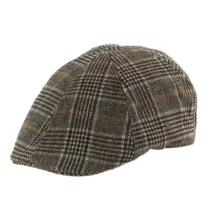 Grey Houndstooth Duck Bill Cap - Traclet Reference: 19153 | Traclet Hat Shop
