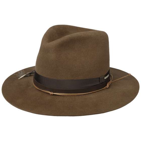 Chapeau Traveller Western Danios Feutre Poil Marron - Stetson