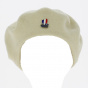Cream beret with XV de France Rugby pin - Laulhère