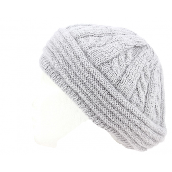 Baroni Angora & Wool Grey Beret - Traclet