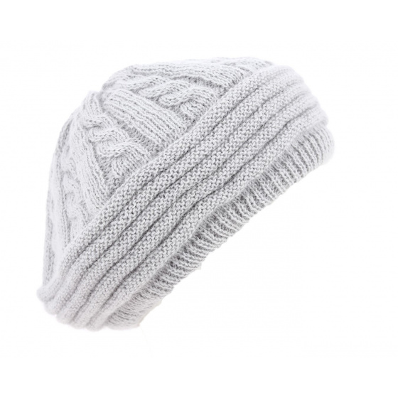 Baroni Angora & Wool Grey Beret - Traclet