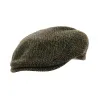 Coventry Green Herringbone Wool Flat Cap - Traclet Reference: 19178 | Traclet Hat Shop