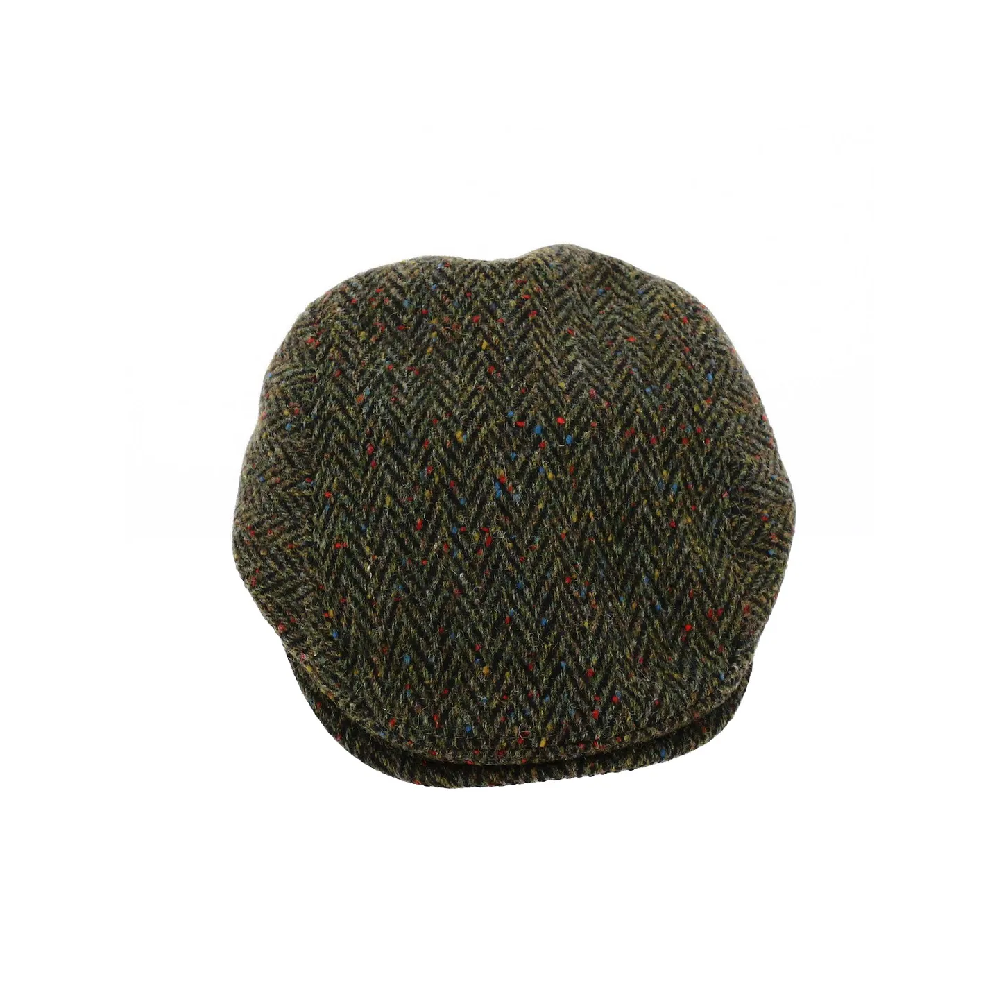 Coventry Green Herringbone Wool Flat Cap - Traclet Reference: 19178 | Traclet Hat Shop