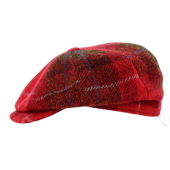 Hatteras Harris Tweed Red Cap - Traclet Hatteras Harris Tweed Red Cap - Traclet