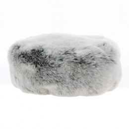 Courchevel Toque Cream Faux Fur with Gray Accents - Traclet