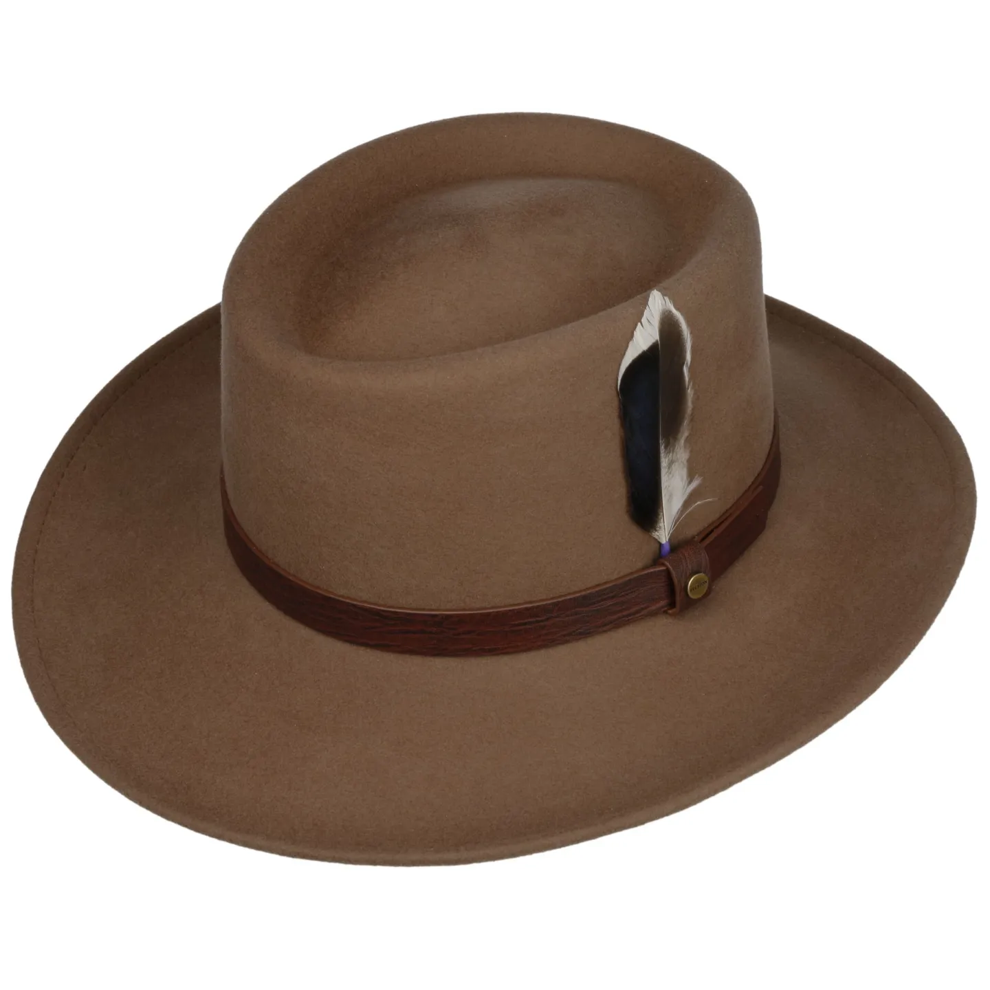 Chapeau Gambler VitaFelt Beige - Stetson  - Chapellerie Traclet Reference : 19186| Chapellerie Traclet