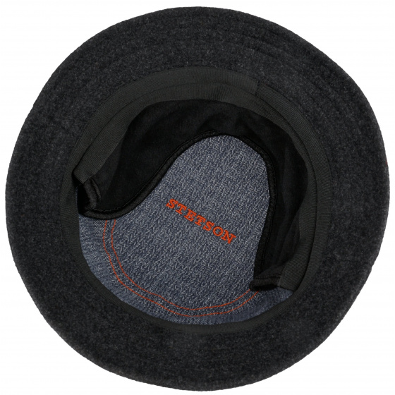 Chapeau Bob Laine & Cachemire Cache-Oreilles Anthracite - Stetson