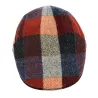 Red Plaid Wool Flat Cap - Traclet | Reference: 19189 | Traclet Hat Shop
