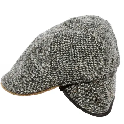 Casquette Plate Cache-Oreilles Laine Grise - Traclet Reference : 19191 | Chapellerie Traclet