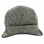 Gray Wool Earmuffs Flat Cap - Traclet
