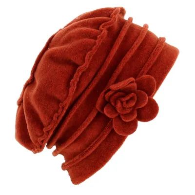 Fiona Flower Fleece Beanie - Traclet Reference: 14189 | Traclet Hat Shop