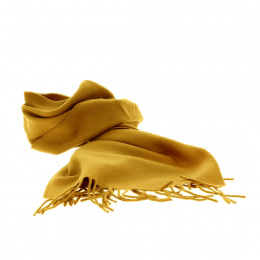 Ochre wool scarf - Traclet