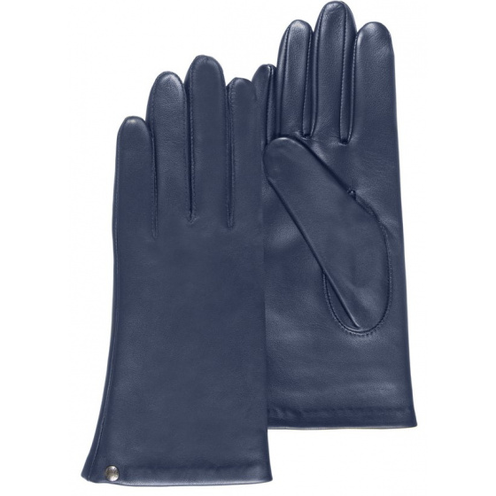 Women's Leather Gloves Silk Lined Navy - Isotoner