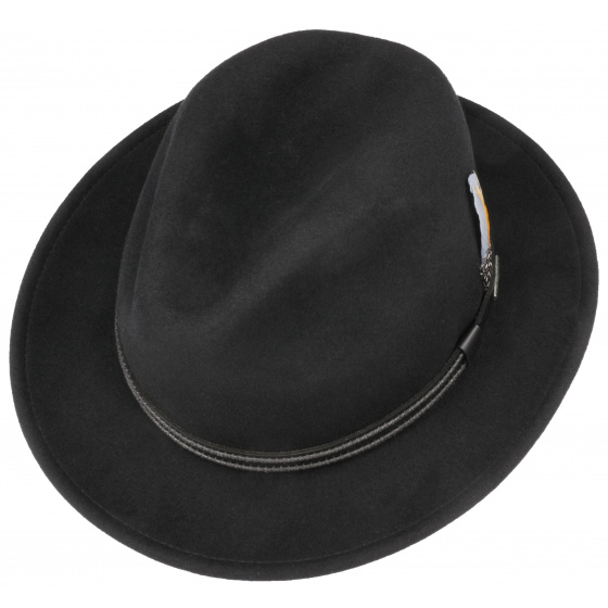 Chapeau Fedora Chelsea Vitafelt Noir - Stetson