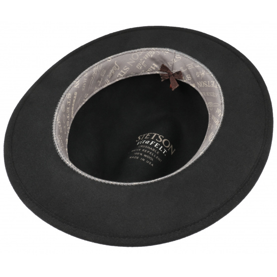 Chelsea Vitafelt Black Fedora Hat - Stetson