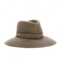 Felt Wide-Brim Hat - Gemma beige