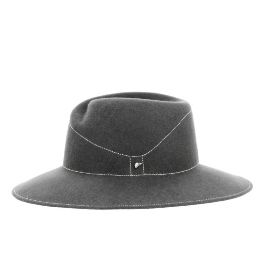 Felt Wide-Brim Hat - Gemma Grey