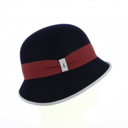 Melody Navy Cloche Hat - Traclet