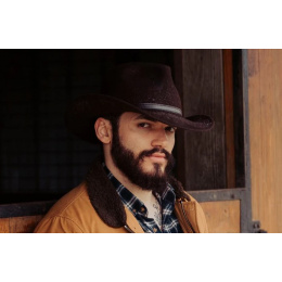 Traveller Lombardy Hat Wool Felt Brown - Traclet