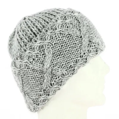 Bonnet Florinda Laine & Alpaga gris Bourgogne - Traclet