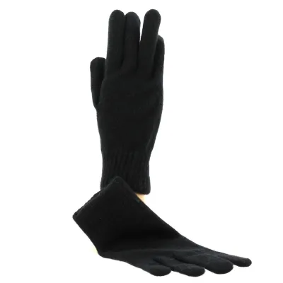 Gant noir laine et cachemire