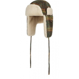 Green Plaid Wool Bomber Ushanka - Stetson