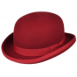 Hermes Red Wool Felt Melon Hat - Traclet