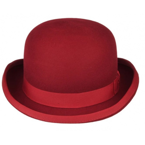 Red Hermes Wool Felt Bowler Hat - Traclet