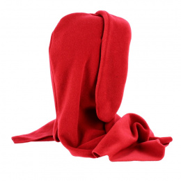 Women's Red Fleece Hood Vairé - Traclet