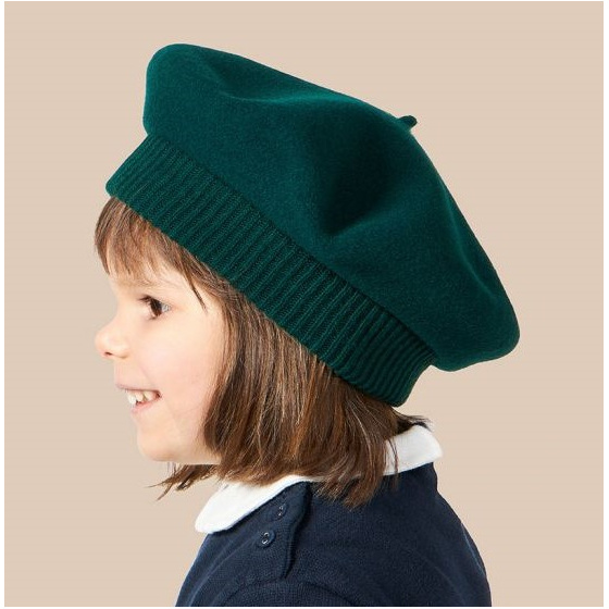 Margaux Children's Botanical Green Beret - Heritage by Laulhère