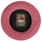 Authentic Beret Navy Pink Wool - Heritage by Laulhère