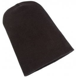 Long Tutendo Acrylic Black Beanie - Traclet