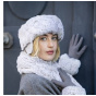 Faux Fur Beanie with Ear Warmers Ecru - Traclet