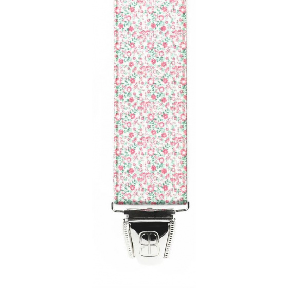 Pink Suspenders With Small Flowers