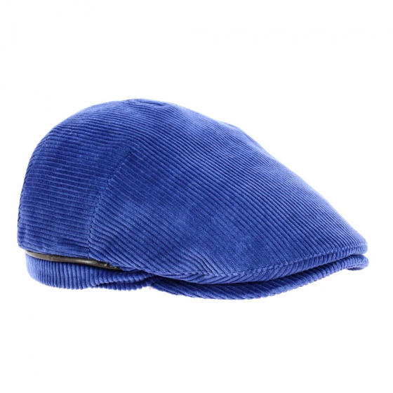 Casquette Plate Velours bleu roy