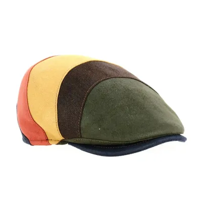 Flat Cap Patchwork Wool Brick - Flechet