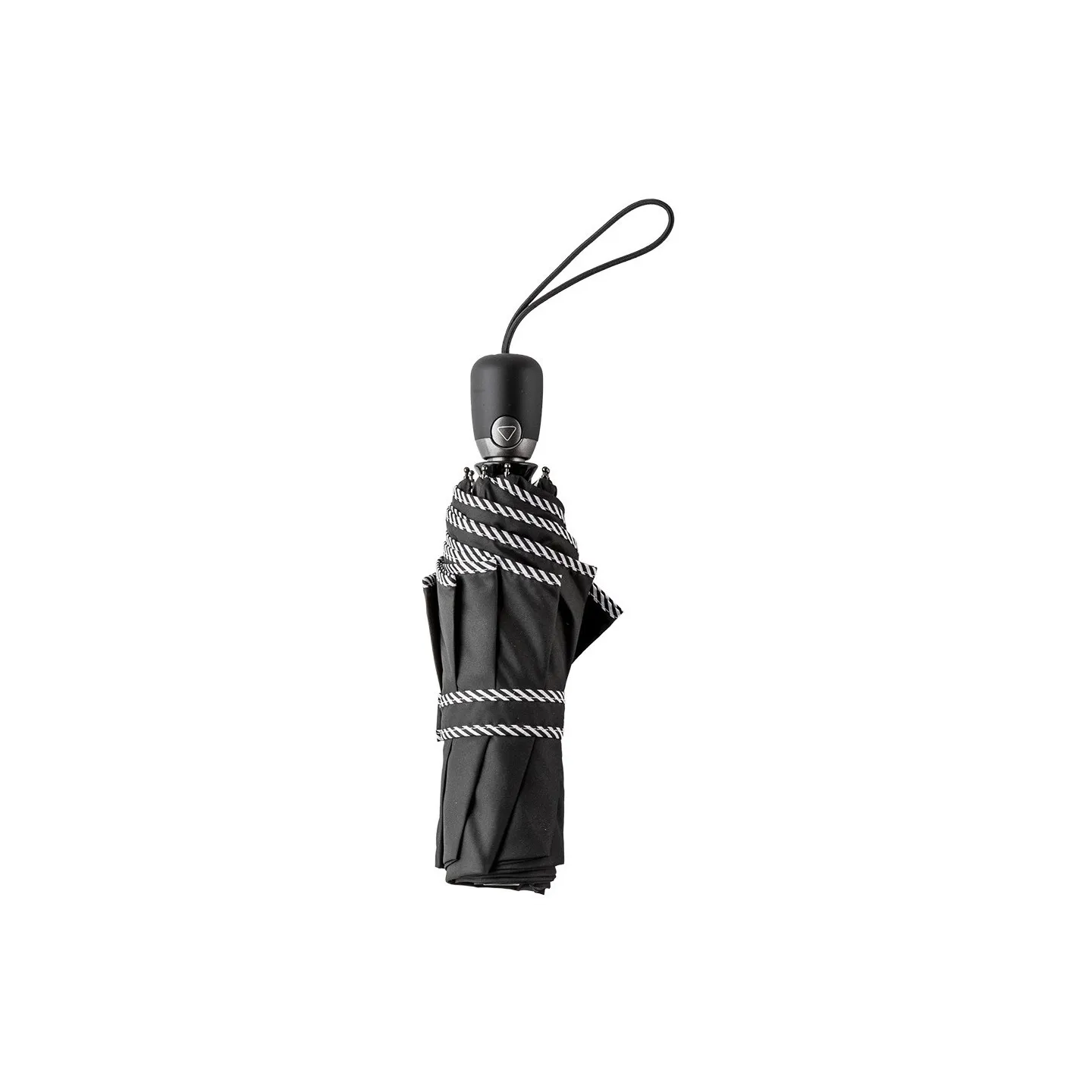 Parapluie Femme Opale Noir Finition Rayures - Piganiol Reference : 19304| Chapellerie Traclet